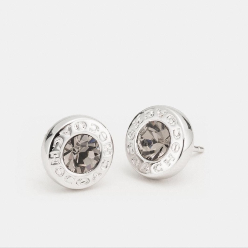 Coach Classic Open Circle Stone Strand Earrings NWT Love!